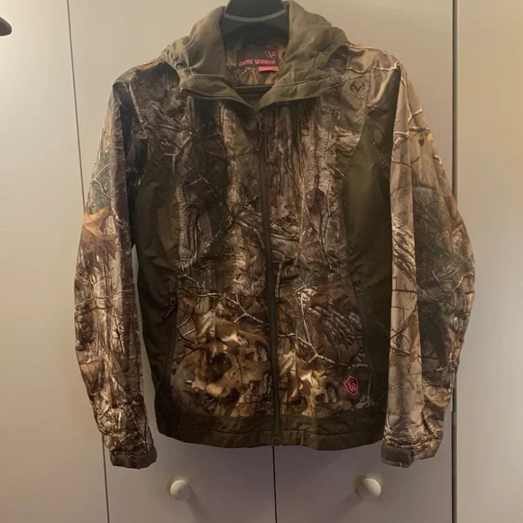 Camo Hooded Lightweight Rain Jacket - Picture 1 of 10